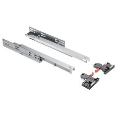 Направляющие MODERN SLIDE L-450 с 3D регулировкой полного выдвижения для деревянных ящиков с доводчиком GTV