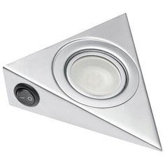 Точечный накладной светодиодный светильник уголок алюминий, 12v, 1,8w, 9 диодов холодный свет с выключателем, провод 2м GTV