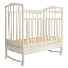 Кровать "Золушка -2" колесо, качалка, ящик (52105, слоновая кость) Агат