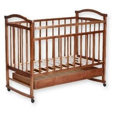 Кровать "Золушка -2" колесо, качалка, ящик (52103, вишня) Агат