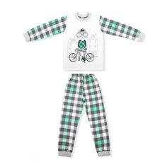 Пижама LEO размер 134, зеленый Лео