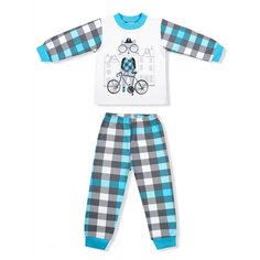 Пижама LEO размер 134, голубой Лео