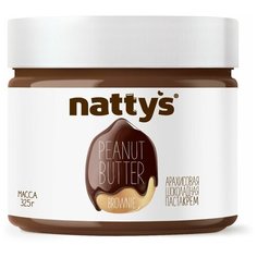 Nattys Паста арахисовая Brownie с шоколадом, 325 г