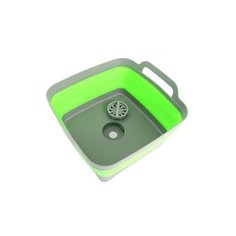 Корзина-раковина "Bradex", пластиковая складная с ручками, цвет: зелёный