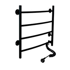 Полотенцесушитель электрический INDIGO Arc 50/50, провод справа, с возможностью скрытого подключения, Черный Муар