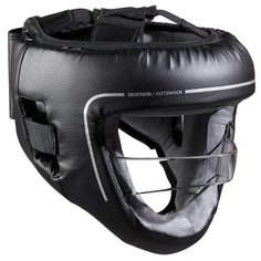Шлем боксерский 100 с бампером черный для детей, Черный S/52-55, OUTSHOCK X Декатлон Decathlon
