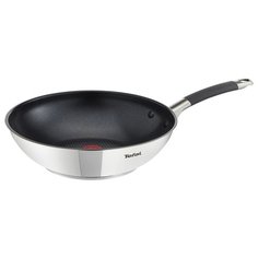 Сковорода-вок Tefal Illico G7011914, 28 см, стальной/черный