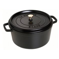 Кокот круглый, 24 см (3.8 л), черный, Staub