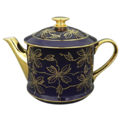 Чайник заварочный Виндзор Золотые листья (0.4 л), кобальт, Leander