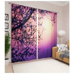 Фотошторы "Фиолетовый закат" Сирень