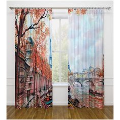 Фотошторы Париж (блэкаут), 145*260 см, 2 шт. Сирень