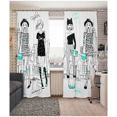 Фотошторы Сирень блэкаут 145*260 см, 2 шт. (комплект - 2 шт.) 20485