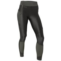 Тайтсы для бега женские RUN DRY+ FEEL хаки, размер: L / W33 L31, цвет: Тёмный Хаки/Чёрно-Зелёный Цвет KALENJI Х Декатлон Decathlon