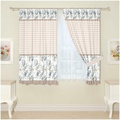 Фотошторы для кухни 12513, 145*160 см, 2 шт. Сирень