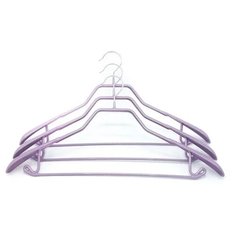 Вешалка-плечики, широкая, металл, набор 3 шт., "Termico", 43*23 см, фиолетовая