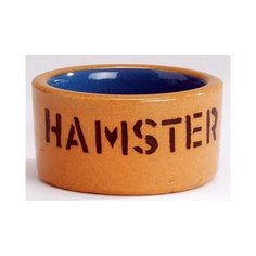 Миска для хомяка, керамическая, бежево-голубая, 7,5 см Beeztees
