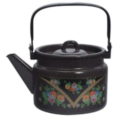 Лысьвенские эмали Чайник Красава 2710/4РкЭ 2 л, черный