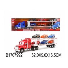 Машинка инерционная "Автовоз", с 6 машинками, 62 см Рыжий кот