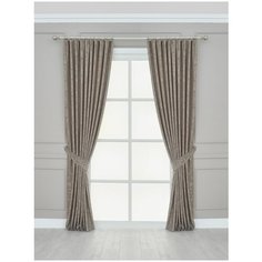 Комплект штор "Роксана" SANPA HOME COLLECTION, 200*270 см (2шт.), темно-бежевый