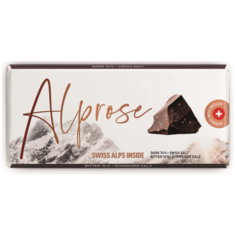 Швейцарский горький шоколад Alprose "Swiss Alps Inside" 74% какао со швейцарской солью , 100г