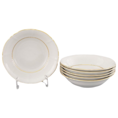 Набор салатников Соната Тонкое золото, 16 см, 6 шт., Leander