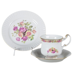 Сервиз для завтрака Моника Розы, чайный, 3 пр., Leander