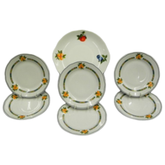 Сервиз для торта Мэри-Энн Фруктовый сад, 7 пр., Leander