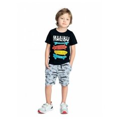 Комплект одежды Веселый Малыш размер 110, черный/серый