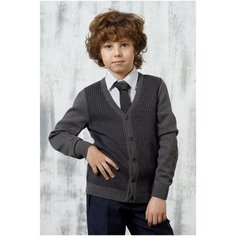 Кардиган VAY размер 140, 5006/1340 серый/м.синий