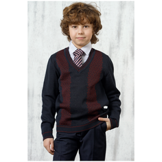 Пуловер VAY размер 122, синий/бордо