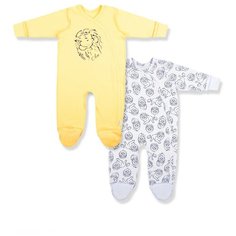 Комбинезон LEO, размер 50, желтый/белый Лео