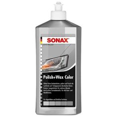 Воск для автомобиля SONAX цветной полироль с воском (серый) 0.5 л