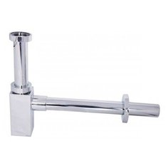 Сифон для раковины Kaiser 958К квадратный без выпуска Chrome