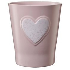 SOENDGEN Кашпо для цветов / Горшок керамический для цветов и растений LOVELY HEARTS PASTEL розовый / Германия