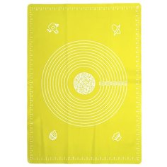 Коврик для раскатки теста силиконовый, 45х64 см, зеленый Edenberg