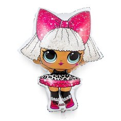 Воздушный шар Кукла ЛОЛ DIVA, Дива, 87 см Flexmetal