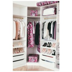Короб для хранения "Роза", Д400 Ш330 В180, розово-серый Handy Home