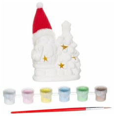 Набор для творчества Bondibon"Новогодние украшения" сувенир Дед Мороз с подсветкой LED