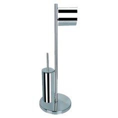 Стойка напольная c держателем туалетной бумаги и ершиком для унитаза Vivi Felice F 0510 хром