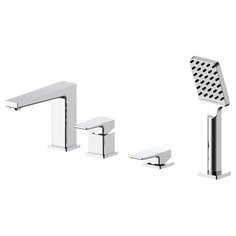 Смеситель на борт ванны 4 отверстия Kern 5555 Хром