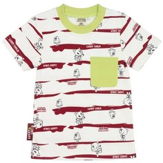 Футболка lucky child Ми-ми-мишки, размер 32 (122-128), молочный