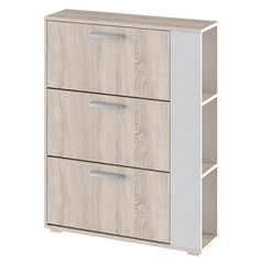 Обувница ТриЯ Эрика тип 1 , размер (ШхГ): 79х22.6 см , цвет: дуб сонома/белый ясень Triya