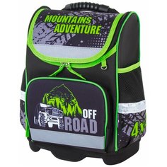 Юнландия ранец Wise Offroad (228814), зеленый/черный