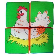 Набор кубиков "Курочка Ряба", 4 штуки Учитель