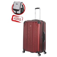 Чемодан WENGER Ridge, цвет бордовый , АБС-пластик, 49,5х30,5х75 см , 92л + сумка Wenger MR-6171121175.pod