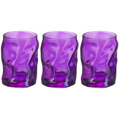Набор стаканов 3 шт. 300 мл фиолетовых SORGENTE Bormioli Rocco 340423Q04321990