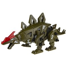Сборный динозавр 1Toy Робо-стегозавр, зеленый, 49 деталей, коробка 28*8*21 см, движение, звук (Т19095)