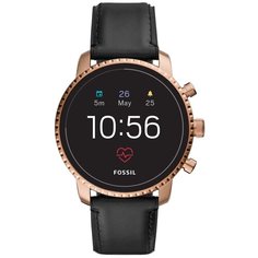 Умные часы FOSSIL Gen 4 Smartwatch Explorist HR (leather), black