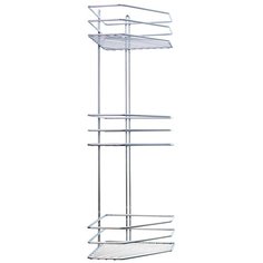 Полка для ванной комнаты "Консулл", 3-ярусная, угловая, Трапеция, 200х200х660мм 4895-3/ХПУТВ-3/