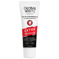 Global White Зубная паста Экстра отбеливающая Активный кислород Extra whitening Active oxygen, 30мл